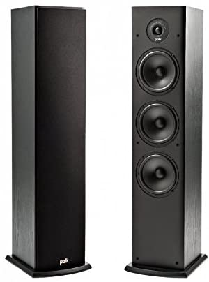 Yamaha RXV585 Audio-Video Receiver With Polk Audio Fusion T50 Tower Speaker Set - Dolby Atmos 7.1 Home Theater Package # AM701009 - Best Home Theatre Systems - Audiomaxx India
