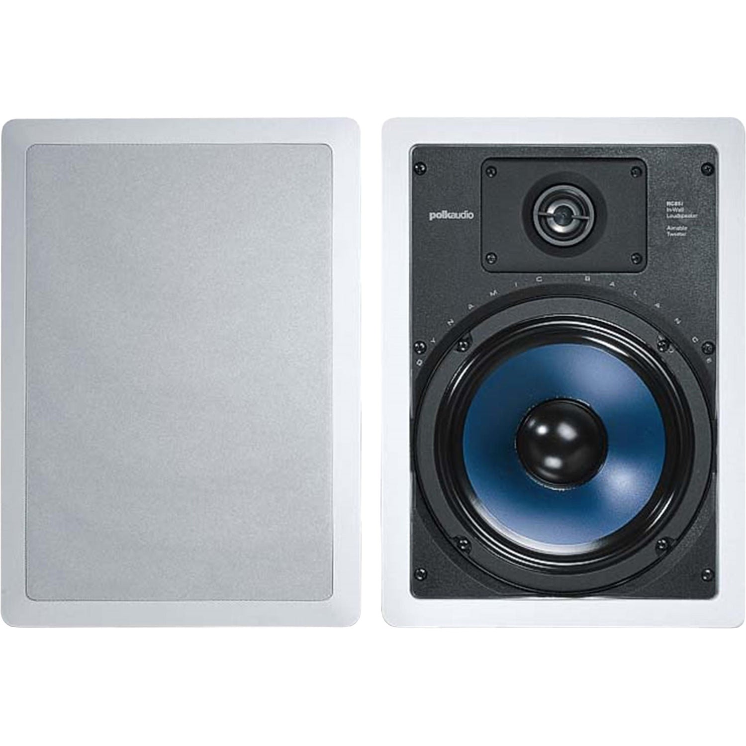 Polk Audio RC85i In-Wall Speaker 2Way 100w x 2 For Home Theater System - Pair - Audiomaxx India