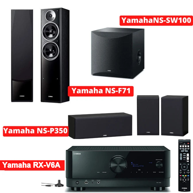 Yamaha RXV6A With Tower Speakers- Dolby 5.1 Home Theater Package # AM501-V6A-T