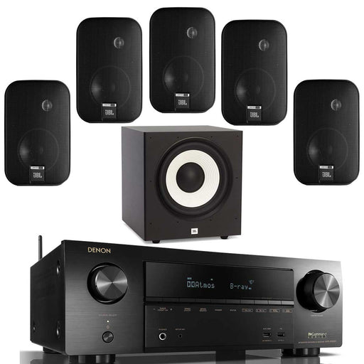 Denon AVR X2600H With Control One Speaker Set + A100P 10" Subwoofer - Dolby 5.1 Home Theater Package # AM501066 - Best Home Theatre Systems - Audiomaxx India