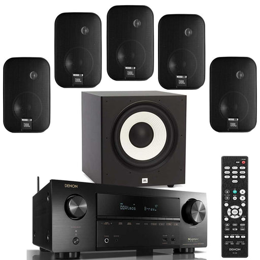 Denon AVR X1600H With Control One Speaker Set + A120P 12" Subwoofer - Dolby 5.1 Home Theater Package # AM501068 - Best Home Theatre Systems - Audiomaxx India
