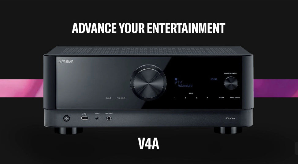 Yamaha AVR RXV4A 5.2-Ch Home Theater Receiver With 8K hdmi. Wi-Fi®, Bluetooth®, Apple AirPlay® 2, and Amazon Alexa Compatibility